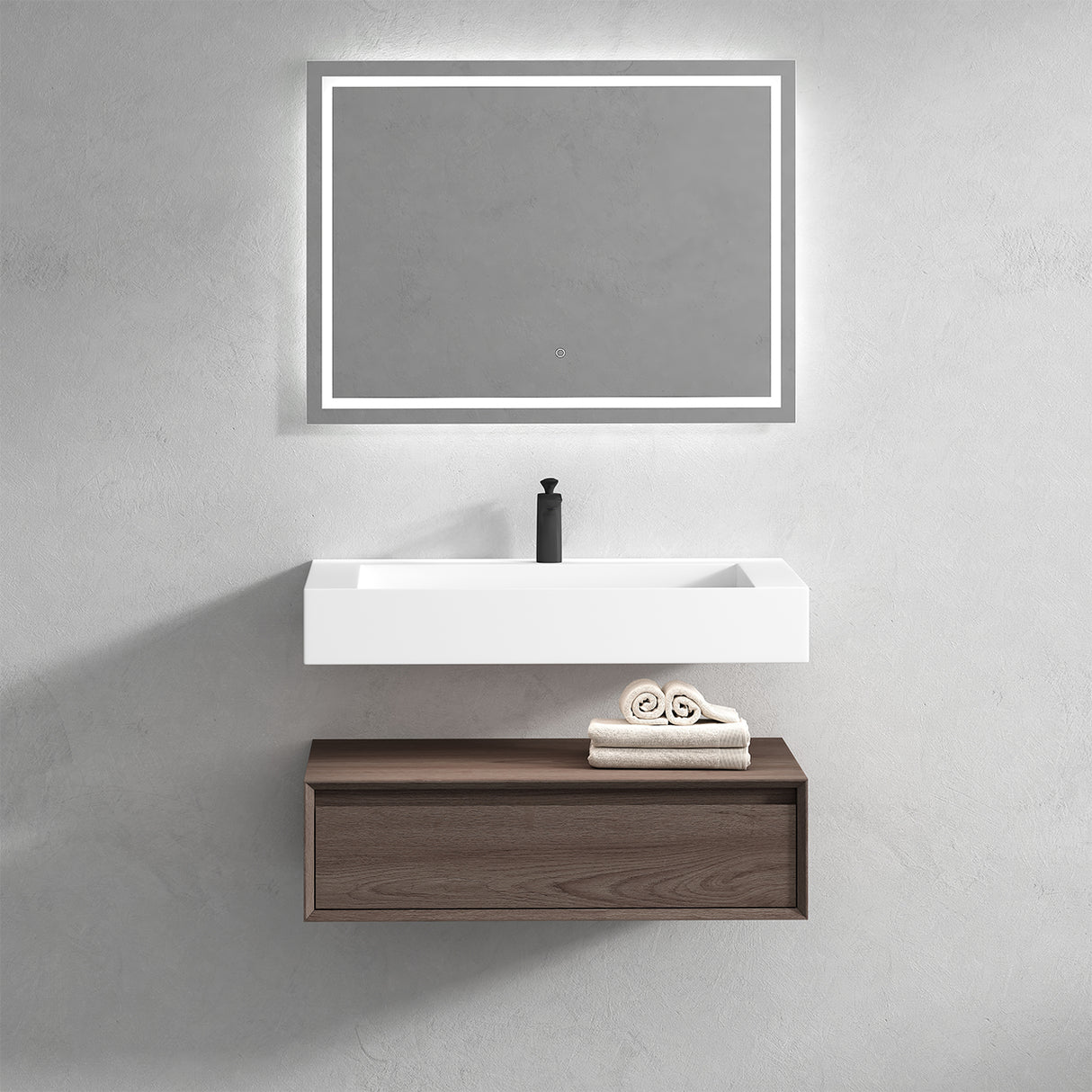 Alysa 36" Floating Bathroom Vanity Set with FLX16 Acrylic Sink