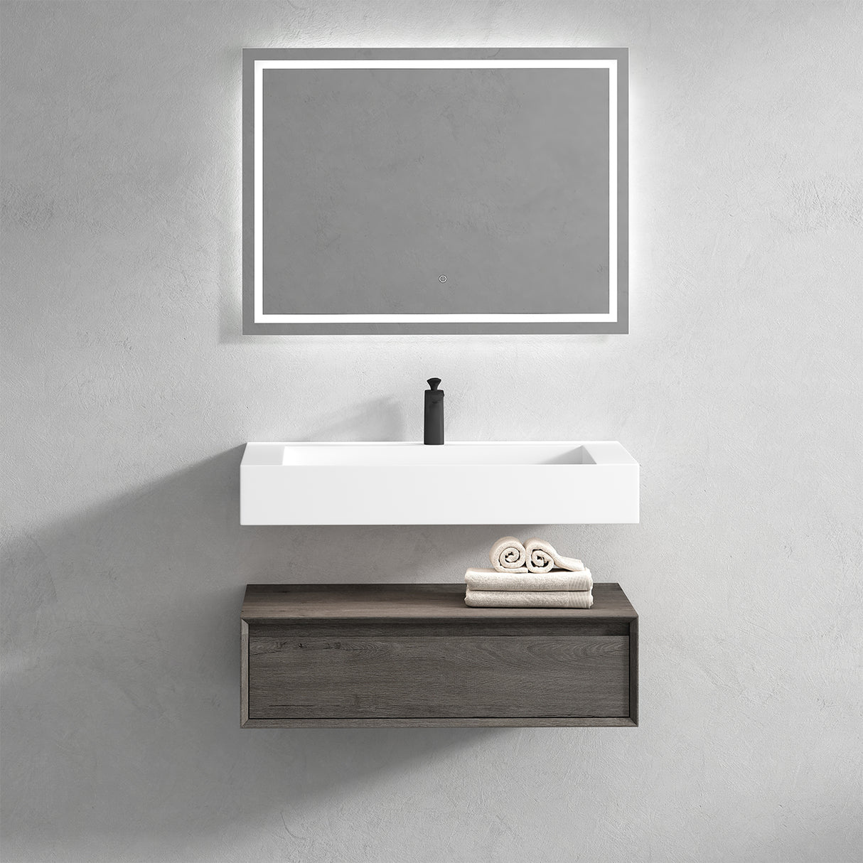 Alysa 36" Floating Bathroom Vanity Set with FLX16 Acrylic Sink