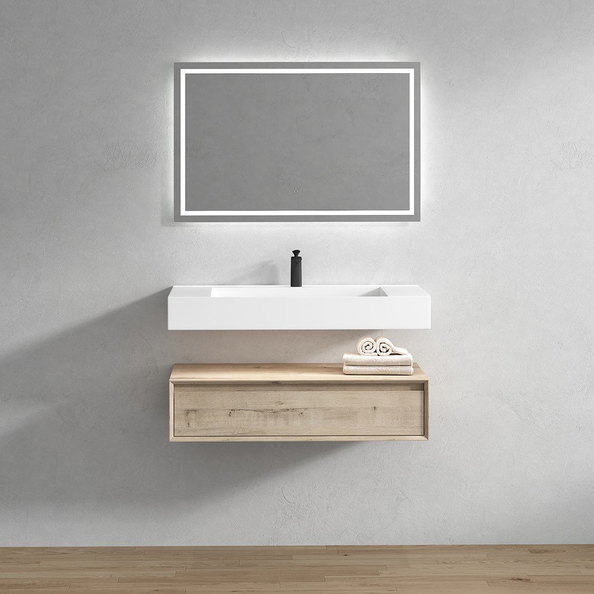 Alysa 42" Floating Bathroom Vanity Set with FLX16 Acrylic Sink