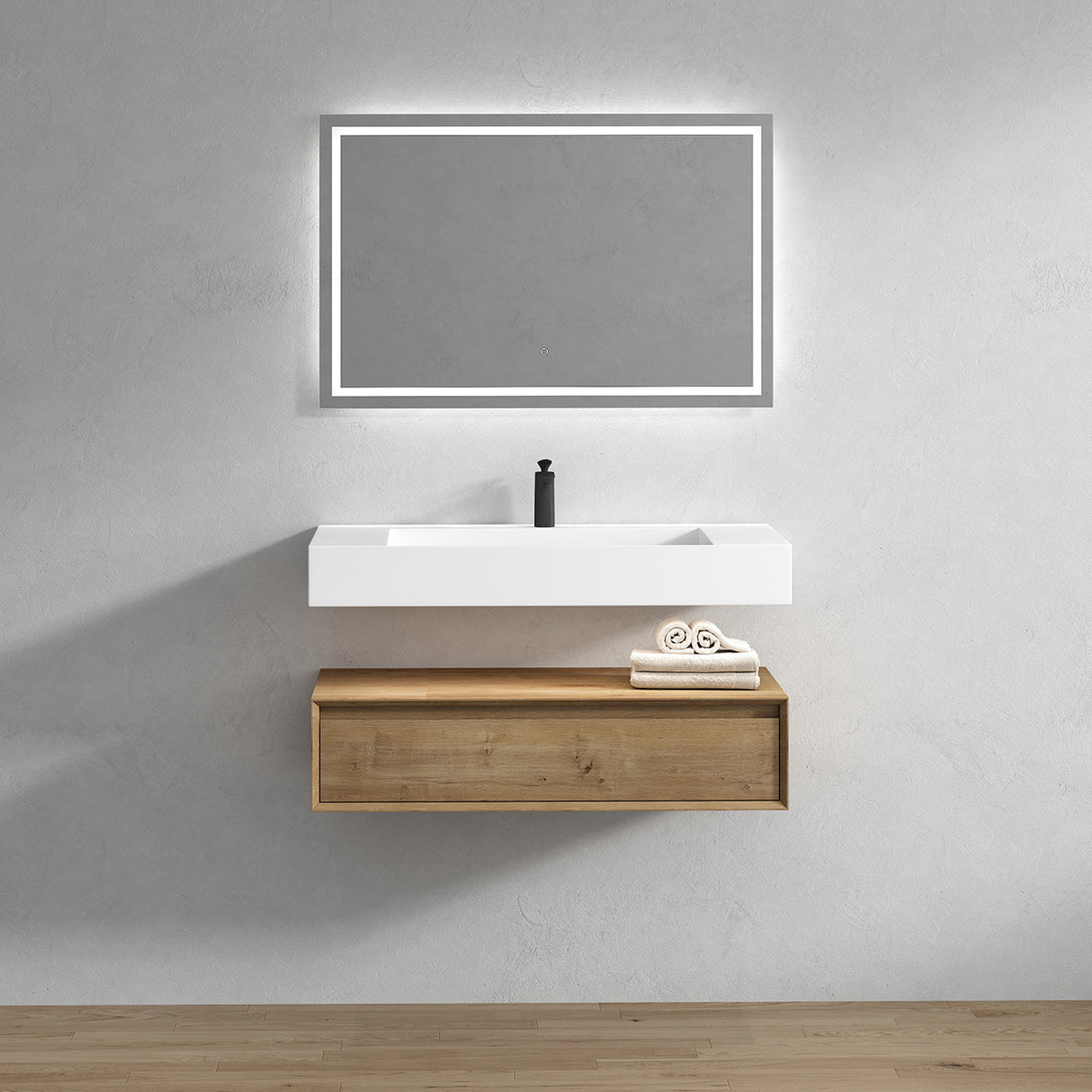 Alysa 42" Floating Bathroom Vanity Set with FLX16 Acrylic Sink