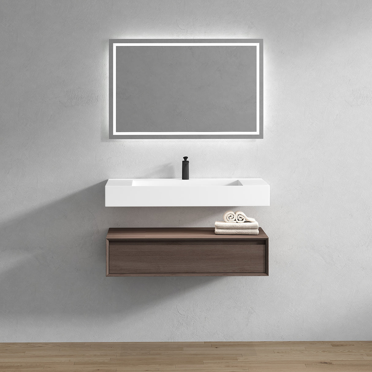 Alysa 42" Floating Bathroom Vanity Set with FLX16 Acrylic Sink