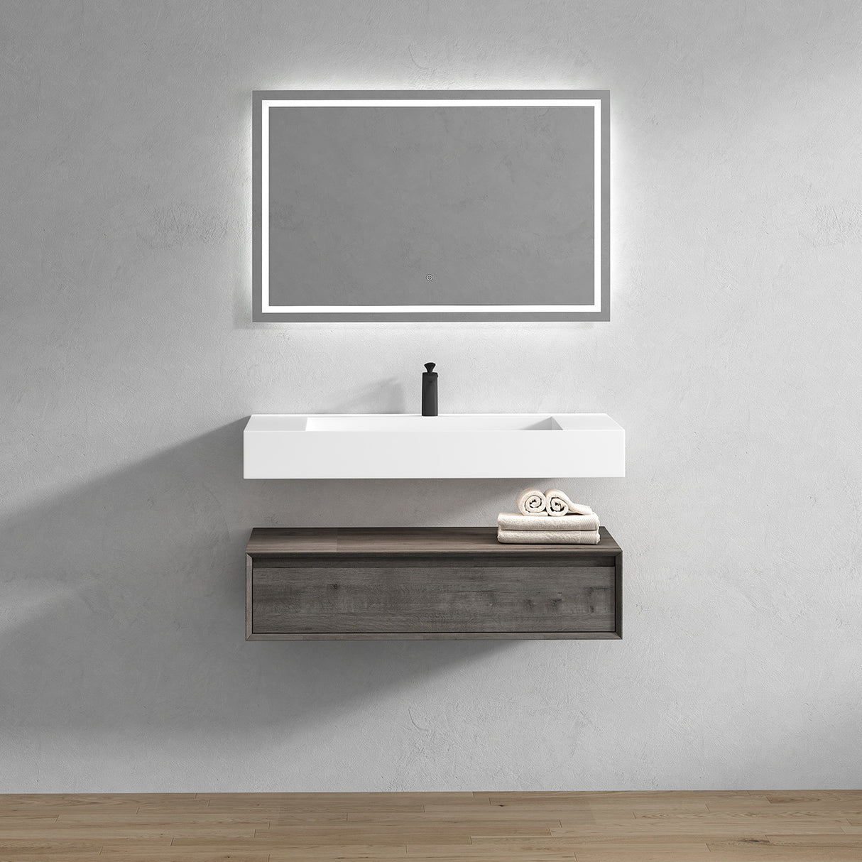 Alysa 42" Floating Bathroom Vanity Set with FLX16 Acrylic Sink