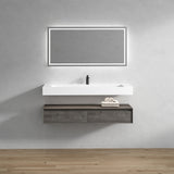 Alysa 60" Floating Bathroom Vanity Set with FLX16 Acrylic Single Sink Top