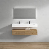 Alysa 60" Floating Bathroom Vanity Set with FLX16 Acrylic Sink/Double Faucet Hole