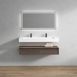Alysa 60" Floating Bathroom Vanity Set with FLX16 Acrylic Sink/Double Faucet Hole