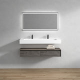 Alysa 60" Floating Bathroom Vanity Set with FLX16 Acrylic Sink/Double Faucet Hole