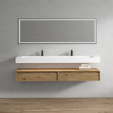 Alysa 84" Floating Bathroom Vanity Set with FLX16 Acrylic Sink & Double Faucet Holes
