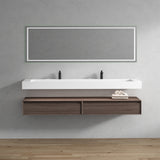 Alysa 84" Floating Bathroom Vanity Set with FLX16 Acrylic Sink & Double Faucet Holes