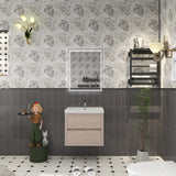 Louis 24 In. Floating Single Sink Bathroom Vanity Cabinet with Acrylic Sink Top & Soft Closing Drawers