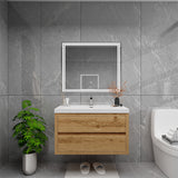 Louis 36 In. Floating Single Sink Bathroom Vanity Cabinet with Acrylic Sink Top & Soft Closing Drawers