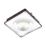 35W LED Canopy Light: 5700K Daylight, 4550LM, IP65 Waterproof, 0 - 10V Dimmable - Suitable for Surface or Pendant Mounting in Gas Stations, Outdoor Area Lighting, Black - BUILDMYPLACE