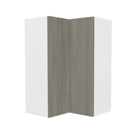 36 High Square Corner Wall Cabinet | Matrix Silver | 24"W x 36"H x 12"D - BUILDMYPLACE