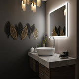36 in. x 36 in. LED Lighted Bathroom Vanity Mirror, Anti - Fog, Touch Button, Adjustable Color Temperature & Remembrance, Wall Mounted Makeup Mirror, CRI 90+, Window Style - LEDMyPlace