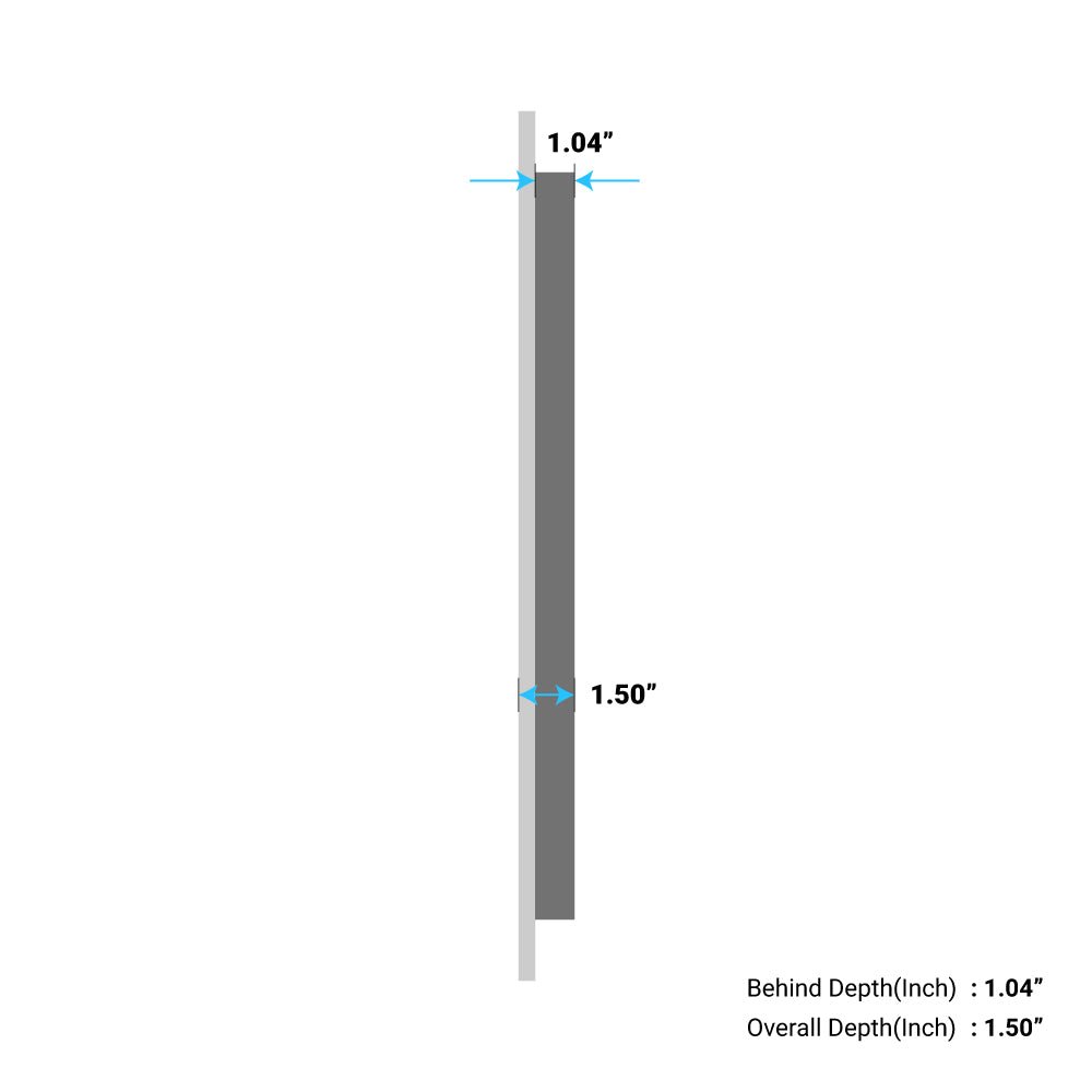 36 in. x 48 in. LED Lighted Bathroom Vanity Mirror, Anti - Fog, CRI 90+, Adjustable Color Temperature & Remembrance, Lighted Makeup Mirrors, Neu - U Style - BUILDMYPLACE