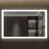 36 in. x 48 in. LED Lighted Bathroom Vanity Mirror, Touch Switch, Anti - Fog, Adjustable Color Temperature With Remembrance, CRI 90+, Wall Mounted, Lighted Makeup Mirrors, Window Style - LEDMyPlace