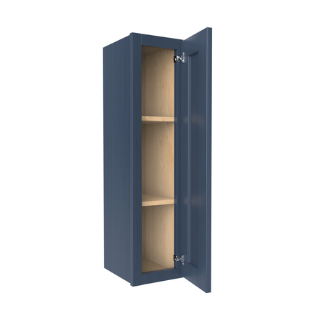 36 inch Wall Cabinet - 09W x 36H x 12D - Blue Shaker Cabinet - BUILDMYPLACE