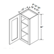 36 inch Wall Cabinet - 15W x 36H x 12D - Aria Shaker Espresso - BUILDMYPLACE