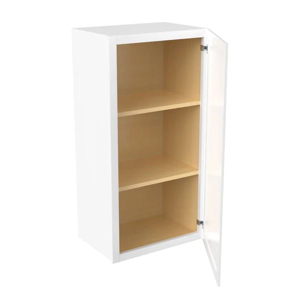 36 inch Wall Cabinet - 18W x 36H x 12D - Aria White Shaker - BUILDMYPLACE