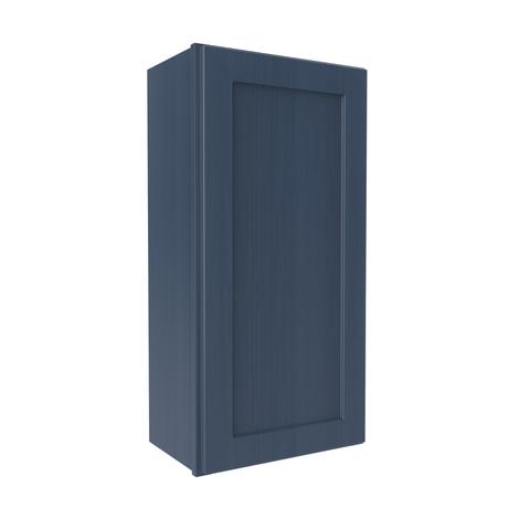 36 inch Wall Cabinet - 18W x 36H x 12D - Blue Shaker Cabinet - BUILDMYPLACE