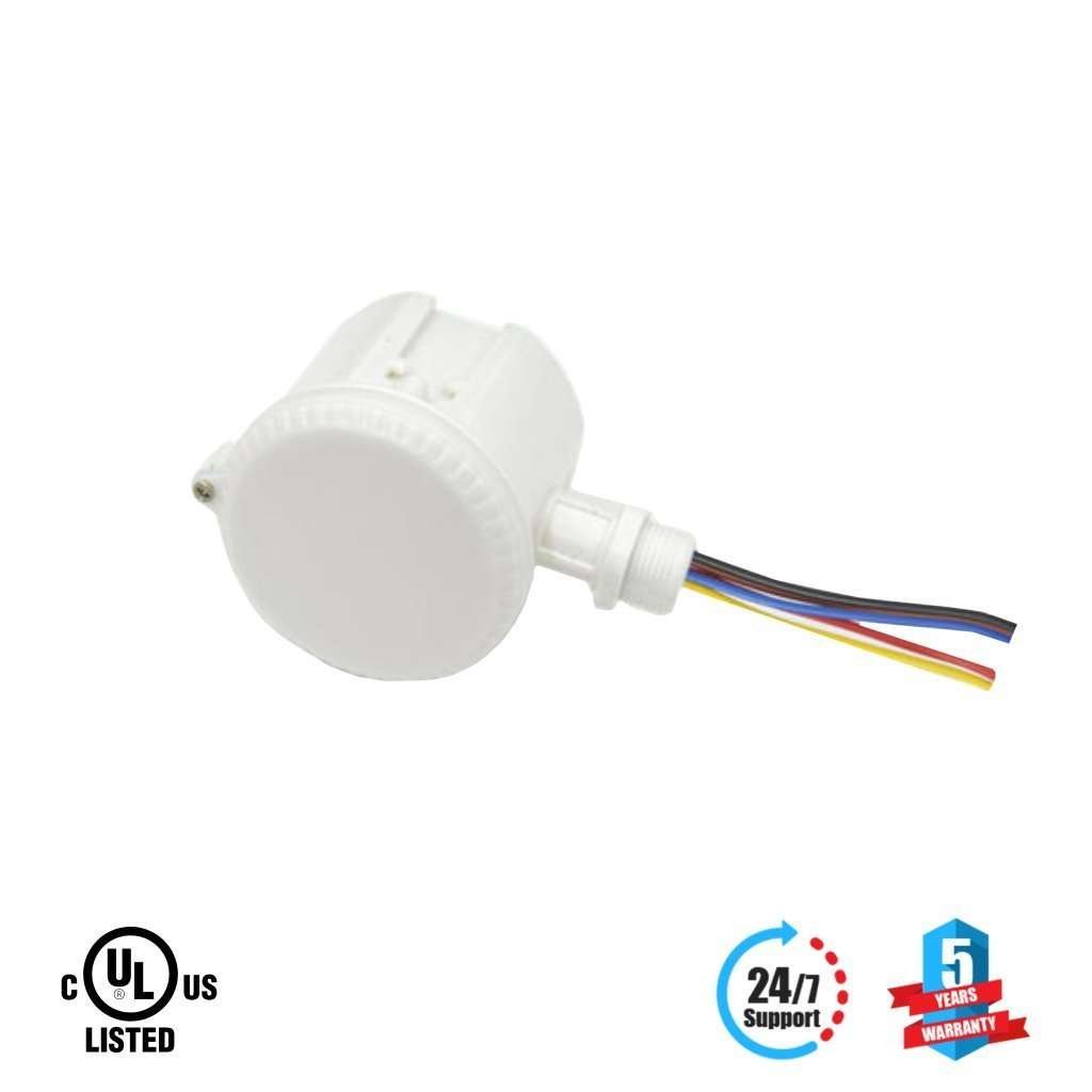 360° 3 Step Dimming Motion & Daylight Sensor for Linear High bay - 49ft max height - Frosted - BUILDMYPLACE