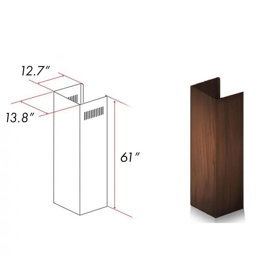 ZLINE 61" Wooden Chimney Extension for Ceilings up to 12.5 ft. (369WH-E)