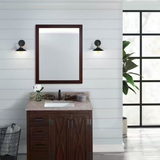 Siena Quartz Rectangular Bathroom Vanity Top with White Undermount Sink