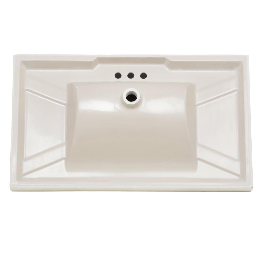 37 Inch Cultured Marble Vanity Top in White with White Sink - BUILDMYPLACE