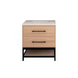 Victoria 30 In. Freestanding Single Sink Bathroom Vanity with Acrylic Sink Top  & Soft Closing Drawers & Open Shelf Storage