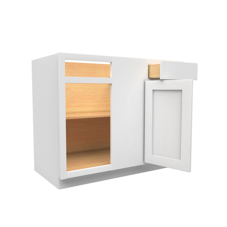 39 Inch Wide Blind Base Cabinet - Luxor White Shaker - Ready To Assemble, 39"W x 34.5"H x 24"D - BUILDMYPLACE