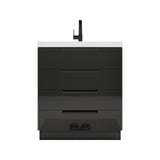 Carla 30 In. Freestanding Single Sink Bathroom Vanity with Acrylic Top