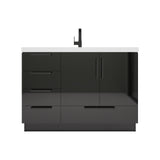 Carla 48 In. Freestanding Single Sink Bathroom Vanity with Acrylic Top