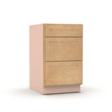 Liberty Shaker Karamel - 21 Inch Three Drawer Base Cabinet - 21" Width x 34.5" Height x 24" Depth