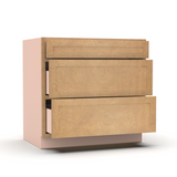 Liberty Shaker Karamel - 36 Inch Three Drawer Base Cabinet - 36" Width x 34.5" Height x 24" Depth