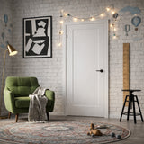 Ivanees 1-Panel Hollow Core Molded Shaker Door Slab - Madison 80 Inch Height