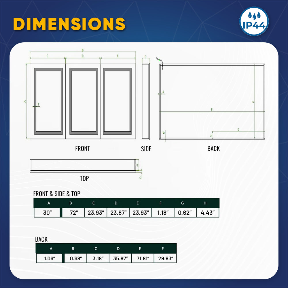 LED Lighted Bathroom Mirror Medicine Cabinet, Single Sided Vanity Mirror, On/Off Switch, Wall Mounted Makeup Mirror with Light