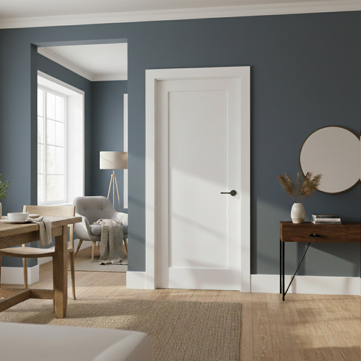 Ivanees 1-Panel Hollow Core Molded Shaker Door Slab - Madison 80 Inch Height