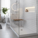 Shower Tray - Center Drain Single-Threshold - Acrylic and fiberglass -  60 X 32 X 5.5