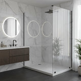 Shower Tray - Right Drain Single Threshold - Acrylic and Fiberglass -  60 X 32 X 5.5