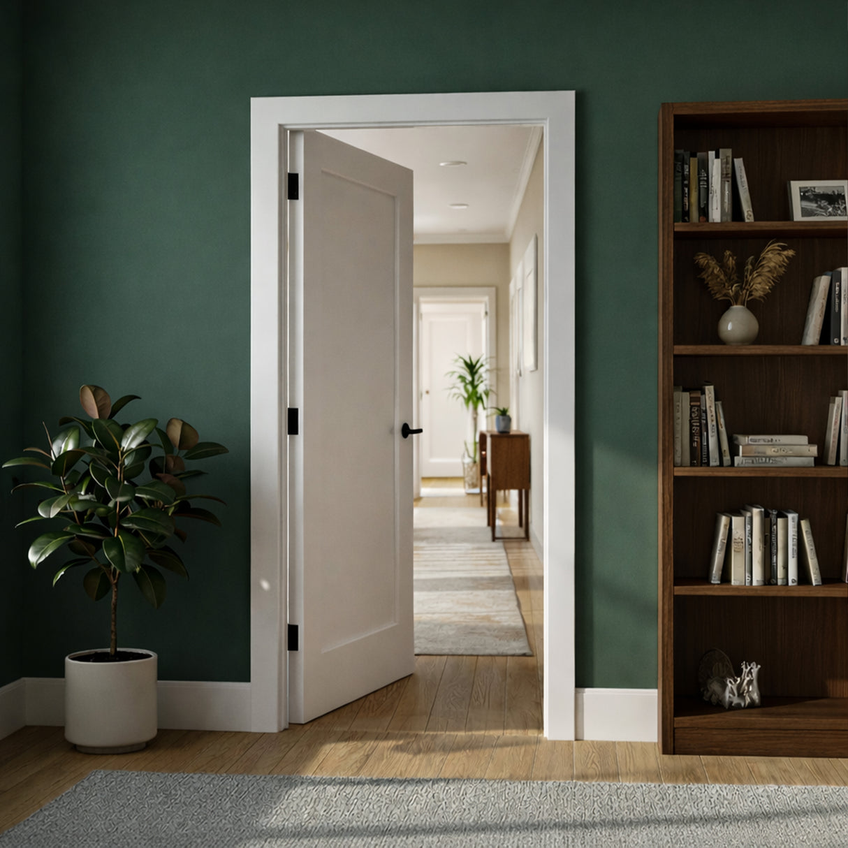 Ivanees 1-Panel Hollow Core Molded Shaker Door Slab - Madison 80 Inch Height