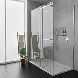 SMC / Solid Surface Shower Base Tray 60" × 32" - with Side Drain Hole, Drain Cover & Waste