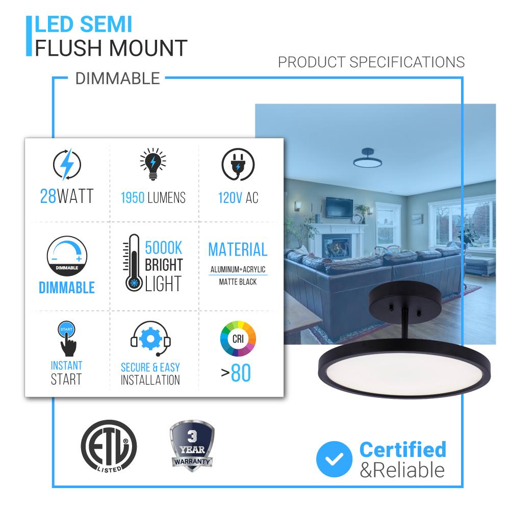 led-semi-flush-mount-ceiling-lights-round-shape