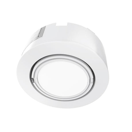 3Pc Hardwired Under Cabinet Puck Lighting Kit - 3x3.5 Watts - 420 Lumens - White Trim - BUILDMYPLACE