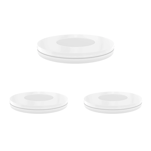 3Pc Magnetic Under Cabinet Puck Lighting Kit W/ 12V Adaptor - Touch Dimmer - 3x2.2 Watts
