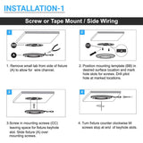 3Pc Slim Under Cabinet Puck Lighting Kit W/ 12V Adaptor - Wave Sensor Dimming - 3x3.5 Watts - White - BUILDMYPLACE