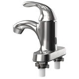 4 In. 2 - Hole Single Handle Bathroom Sink Faucet With Plastic Handle in chrome Finish - BUILDMYPLACE