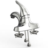 4 In. Single Handle 3 - Hole Deck Mount Bathroom Sink Faucet in Polished Chrome - BUILDMYPLACE