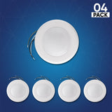 4 Inch LED Disk Downlight, 10W, 5CCT Changeable:2700K/3000K/3500K/4000K/5000K, 120V AC, Damp Rated - BUILDMYPLACE