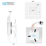 4 Inch LED Recessed Lighting, 9W, Square, Triac Dimming, ETL and Energy Star Listed, Recessed Downlights For Kitchens, Family Room, Closets, Hallways, Doorways, Basement - BUILDMYPLACE