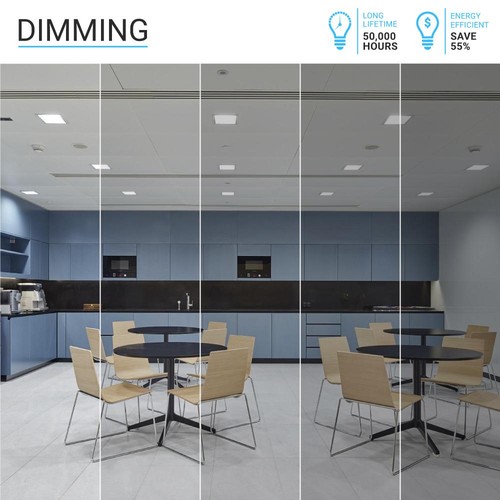 4 Inch LED Recessed Lighting, 9W, Square, Triac Dimming, ETL and Energy Star Listed, Recessed Downlights For Kitchens, Family Room, Closets, Hallways, Doorways, Basement - BUILDMYPLACE