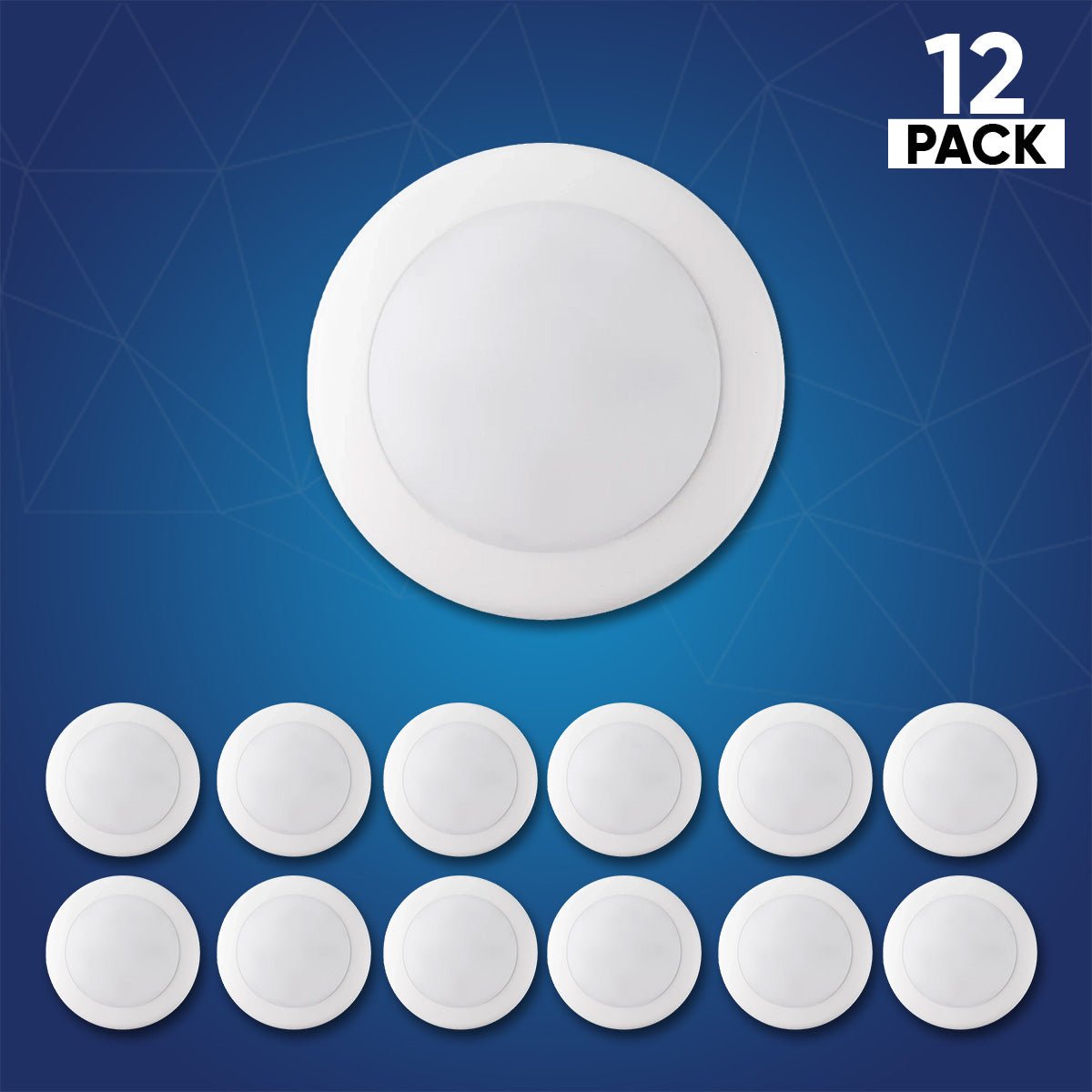 4 Inch Ultra Thin LED Downlights, 10W, Round, Surface Mount Disk Light, Dimming, ETL and Energy Star Listed, Recessed Downlights For Entrances, Living Rooms, Dens - BUILDMYPLACE